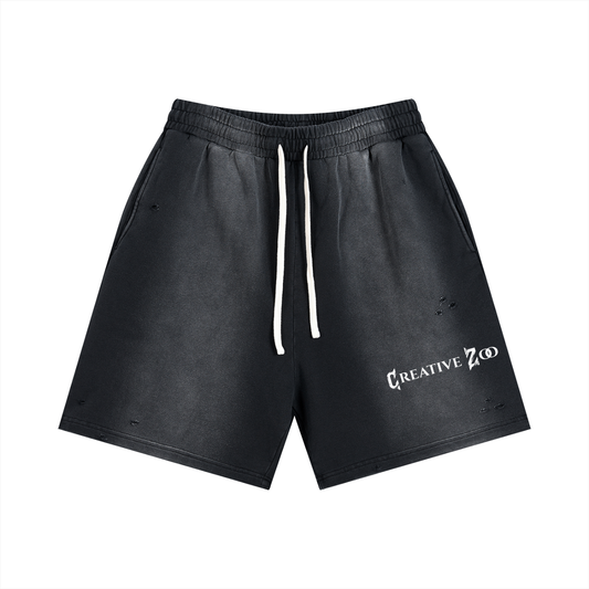Creative Zoo Sun Fade Distressed Shorts